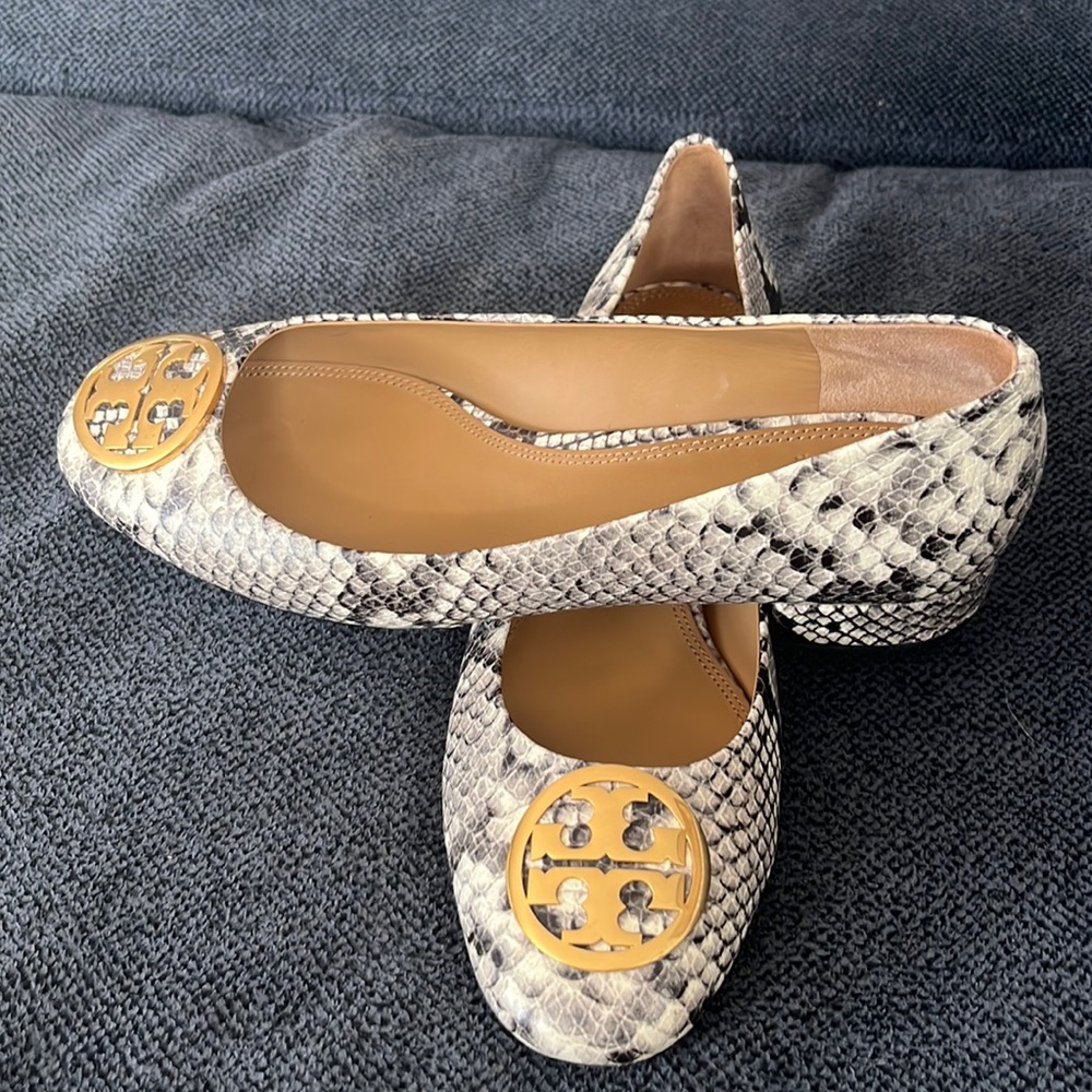 Tory Burch Snakeskin Flats
